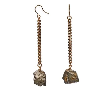 Keep Me Hanging Pyrite Earrings