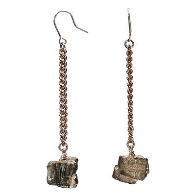 Keep Me Hanging Shiny Pyrite Earrings