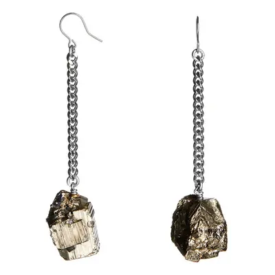 Keep Me Hanging Pyrite Crystal Earrings