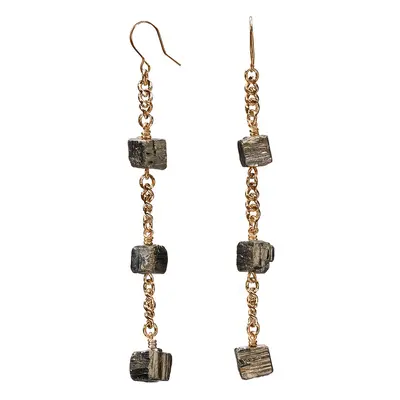 Longing Shiny Pyrite Earrings