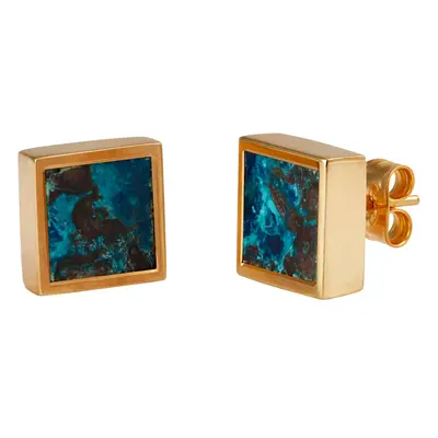 Mondrian Stud Earrings Shattuckite