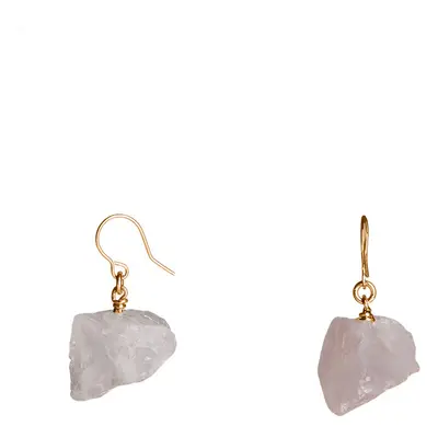 The Raw One Rose Quartz Earrings