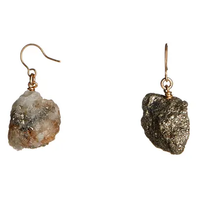 The Raw One Calcite Pyrite Earrings