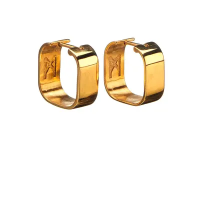 Signature Creole Polished Gold Earrings