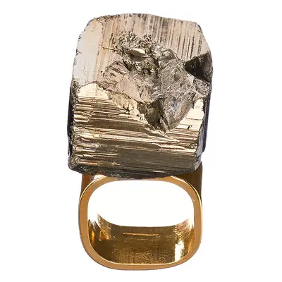 Roxx Pyrite Cube Ring