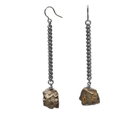 Keep Me Hanging Pyrite Earrings