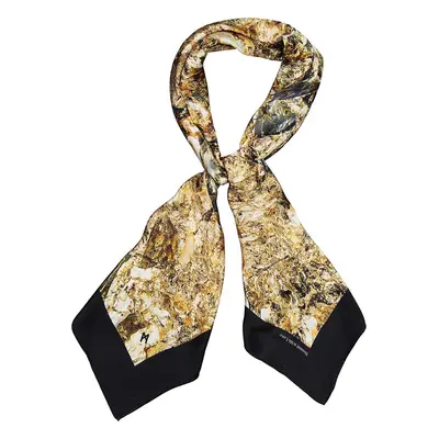 Pyrite Metallic Square Silk Scarf