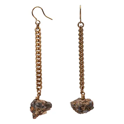 Keep Me Hanging Calcite Pyrite Earrings