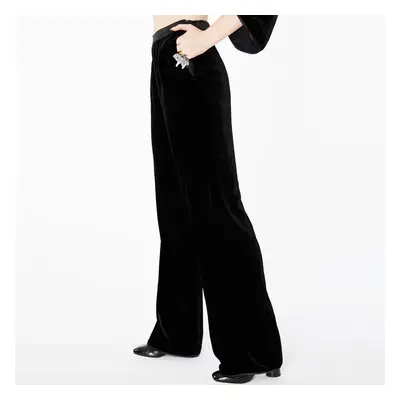 Jagger Black Velvet Wide Pants