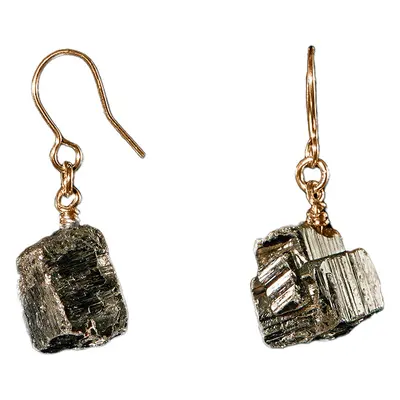 The Raw One Shiny Pyrite Earrings