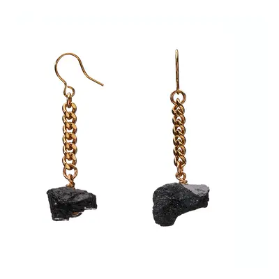 Keep Me Hanging Black Tourmaline Short Earrings