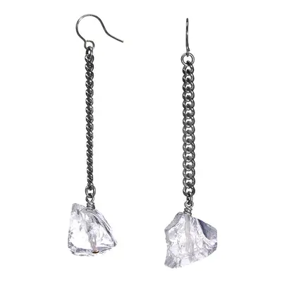 Keep Me Hanging Rough Quartz Earrings