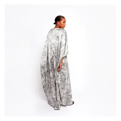 Dunaway Feathered Quartz Silk Kaftan