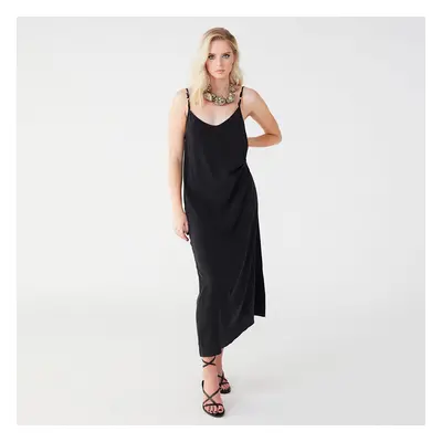 Pfeiffer Black Silk Slip Dress