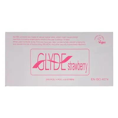 Glyde Strawberry Condoms - 100 Pack