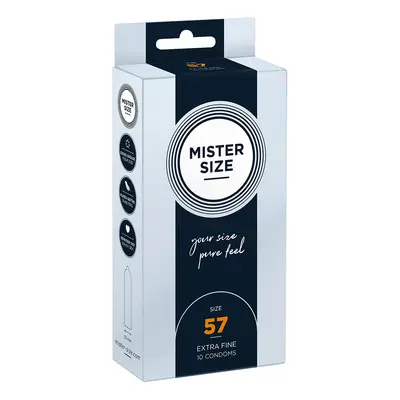 MISTER SIZE 57mm Condoms - 10 Pack. High Quality Rubber Latex. Vegan-Friendly