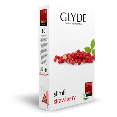 Glyde Slim Fit Strawberry Condoms - 10 Pack