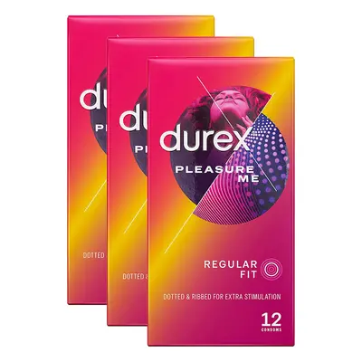 Durex Pleasure Me Ribbed & Dotted Condoms - 36 Pack