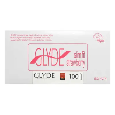 Glyde Slim Fit Strawberry Condoms - 100 Pack