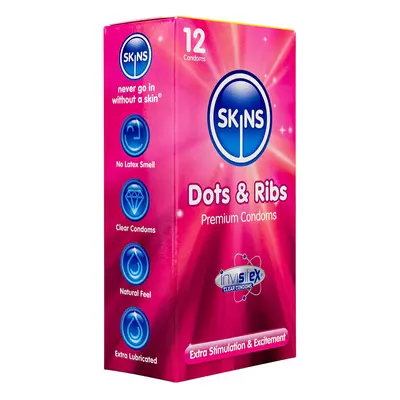 Skins Dots and Ribs Condoms - 12 Pack