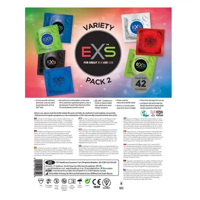 EXS Variety Pack Condoms - Variety Pack 2 (42 Pack)