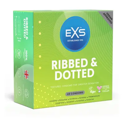 EXS Ribbed and Dotted Condoms - 48 Pack