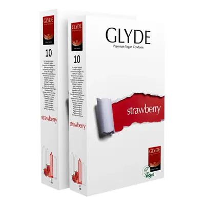 Glyde Strawberry Condoms - 20 Pack