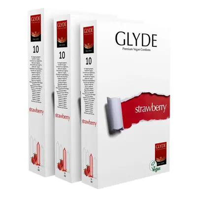 Glyde Strawberry Condoms - 30 Pack