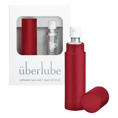 Uberlube Good-To-Go Traveler Refillable Case & 1 Refill (15ml) - Red