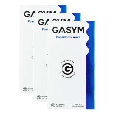 GASYM Poseidon's Wave Premium Latex Condoms - 36 Pack