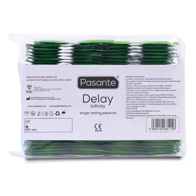 Pasante Delay Infinity Condoms - 144 Pack