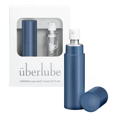 Uberlube Good-To-Go Traveler Refillable Case & 1 Refill (15ml) - Blue