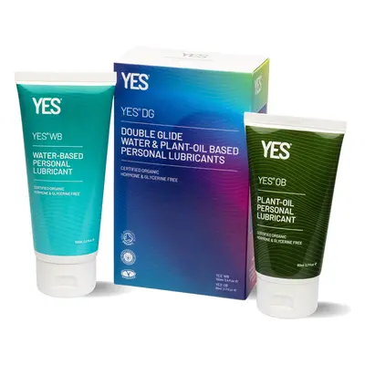 YES DG Double Glide Water & Plant-Oil Based Lubricants (100ml + 80ml)