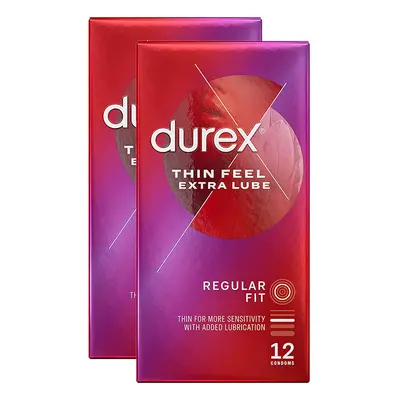 Durex Thin Feel Extra Lubricated Condoms - 24 Pack