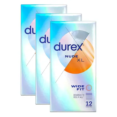 Durex Nude XL Wide Fit Condoms - 36 Pack