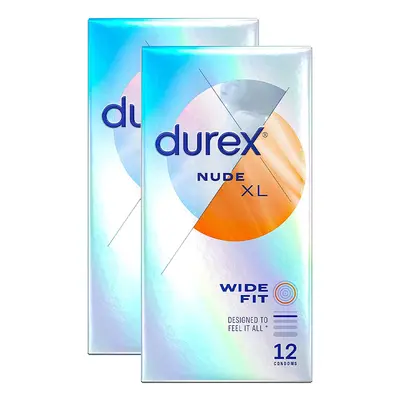 Durex Nude XL Wide Fit Condoms - 24 Pack