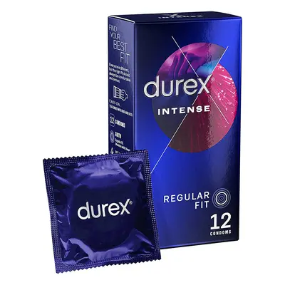 Durex Intense Condoms - 12 Pack Mint-Flavoured Stimulating Condoms Multipack