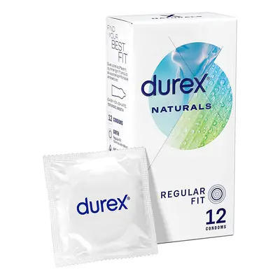 Durex Naturals Condoms - 12 Pack Multipack. Pre-lubricated with a water-based lube that's derive