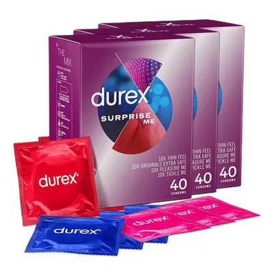 Durex Surprise Me Variety Pack (40 Pack) - 120 Pack