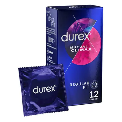 Durex Mutual Climax Condoms - 12 Pack Multipack. Natural Rubber Latex, Lightly Lubricated