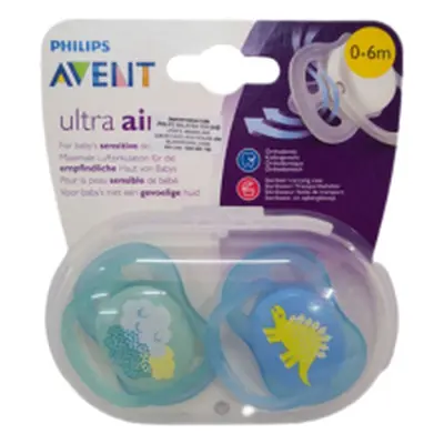 Philips Avent Pacifier 0-6m 2-pack - Blue & Green