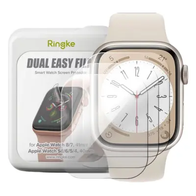 Ringke Dual Easy Film Screen protection Apple Watch 7/8 41 mm & Apple Watch SE/6/5/4 40mm 3-pack