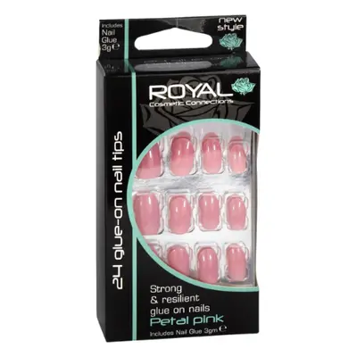 Royal Artificial Nails Petal Pink 24 pieces