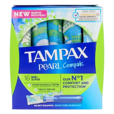 Tampax Pearl Compaq Plus Tampons - 16 pcs