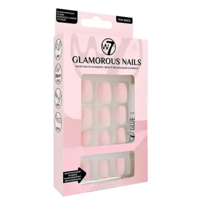 W7 Glamorous Nails Pink Beige - 24 PCS