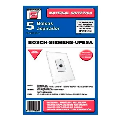 Tecnhogar Bosch/Siemens/Ufesa Vacuum cleaner bags - 5 pcs