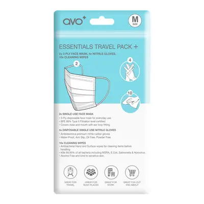 AVO+ Essentials Plus Travel Set - Medium