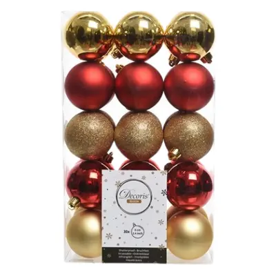 Decoris Break-proof Christmas balls - 30 pcs