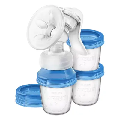 Philips Avent SCF330 Breast Pump w. 3 Cups