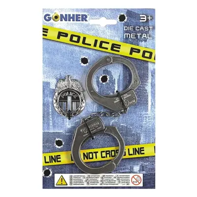 Gonher Police Handcuffs & Sign